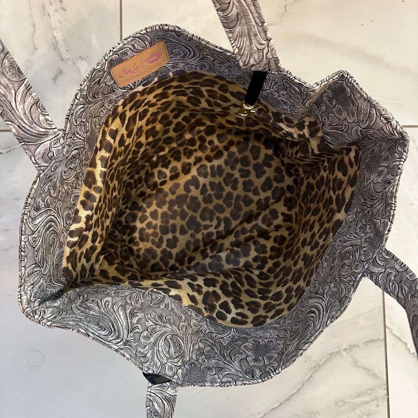 Southern Charm Leopard Custom Makeup Junkie Daykeeper Tote