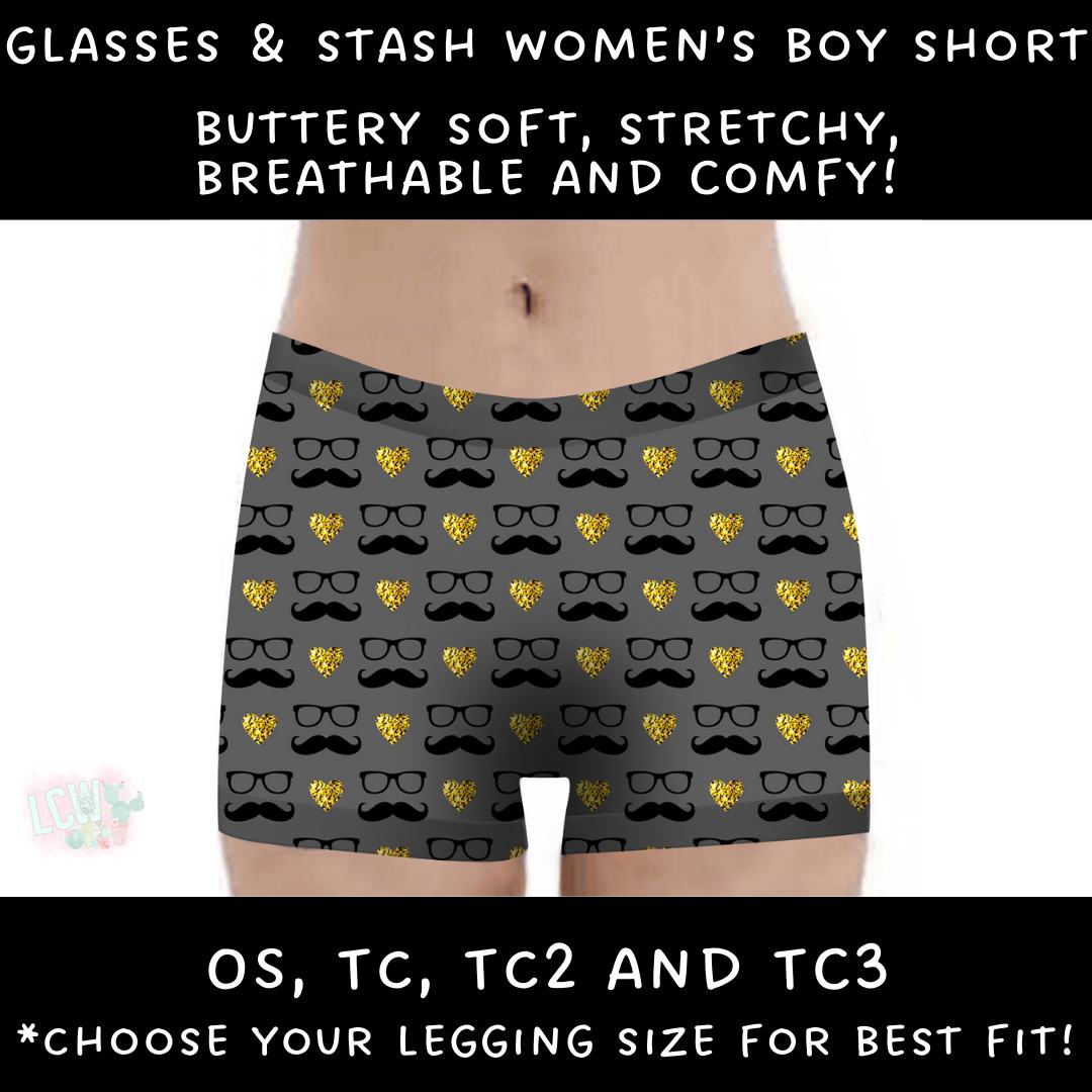 Ready To Ship - Glasses & Stash Boy Shorts
