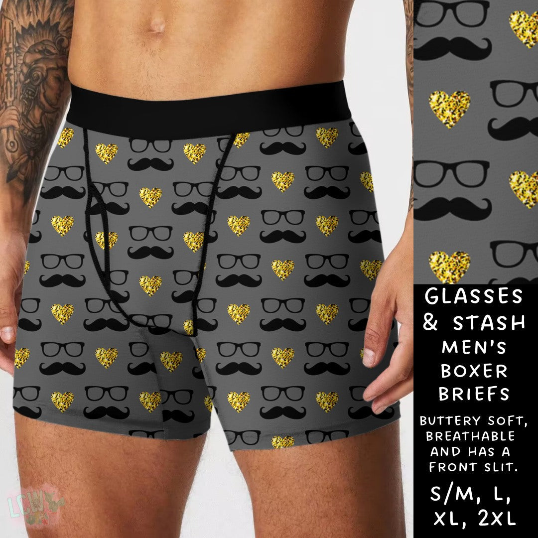 Ready To Ship - Glasses & Stash Men's Boxer Briefs