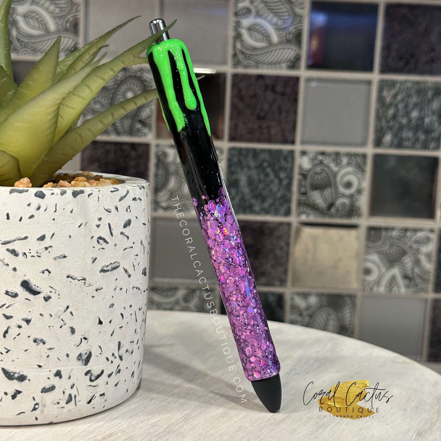 Custom Pen - Purple HP Drip