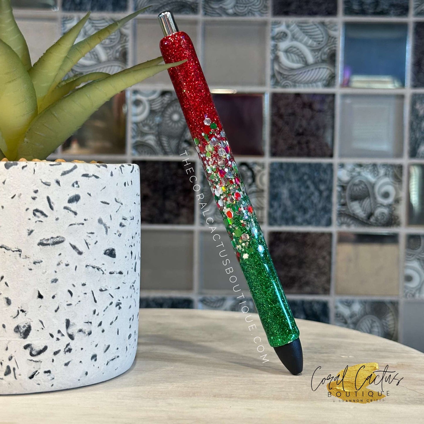 Custom Pen - Christmas Red & Green