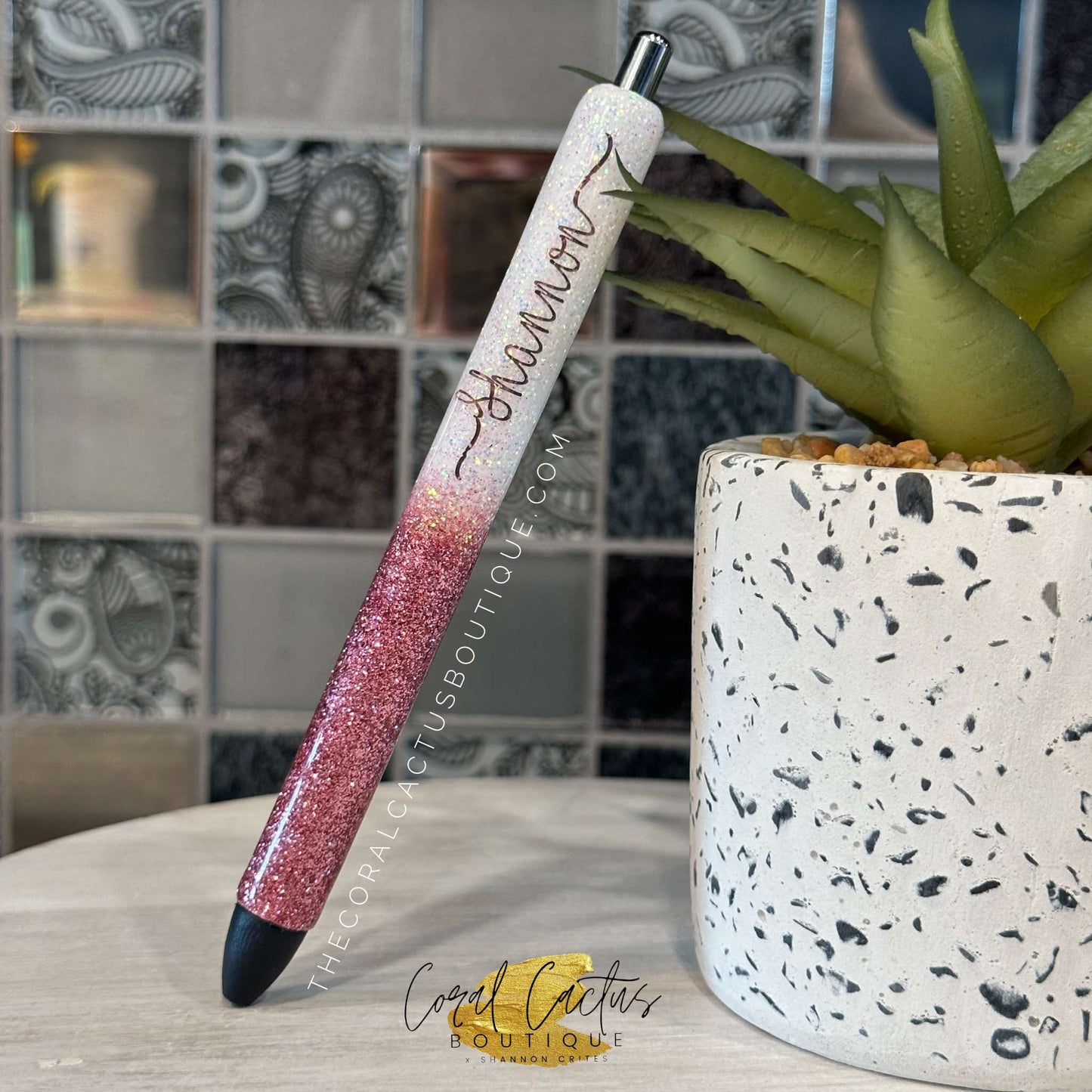 Custom Pen - Rose Gold Half