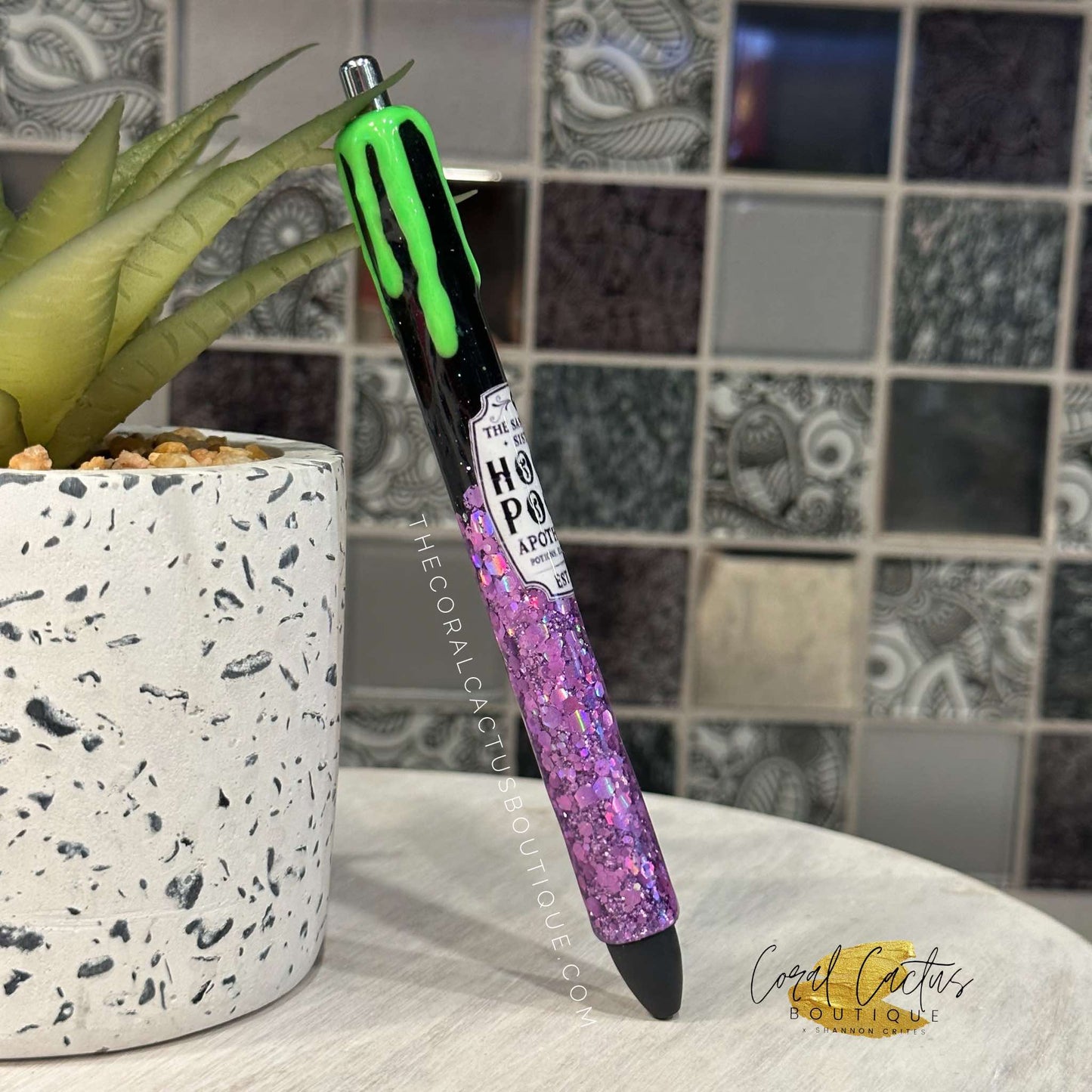 Custom Pen - Purple HP Drip