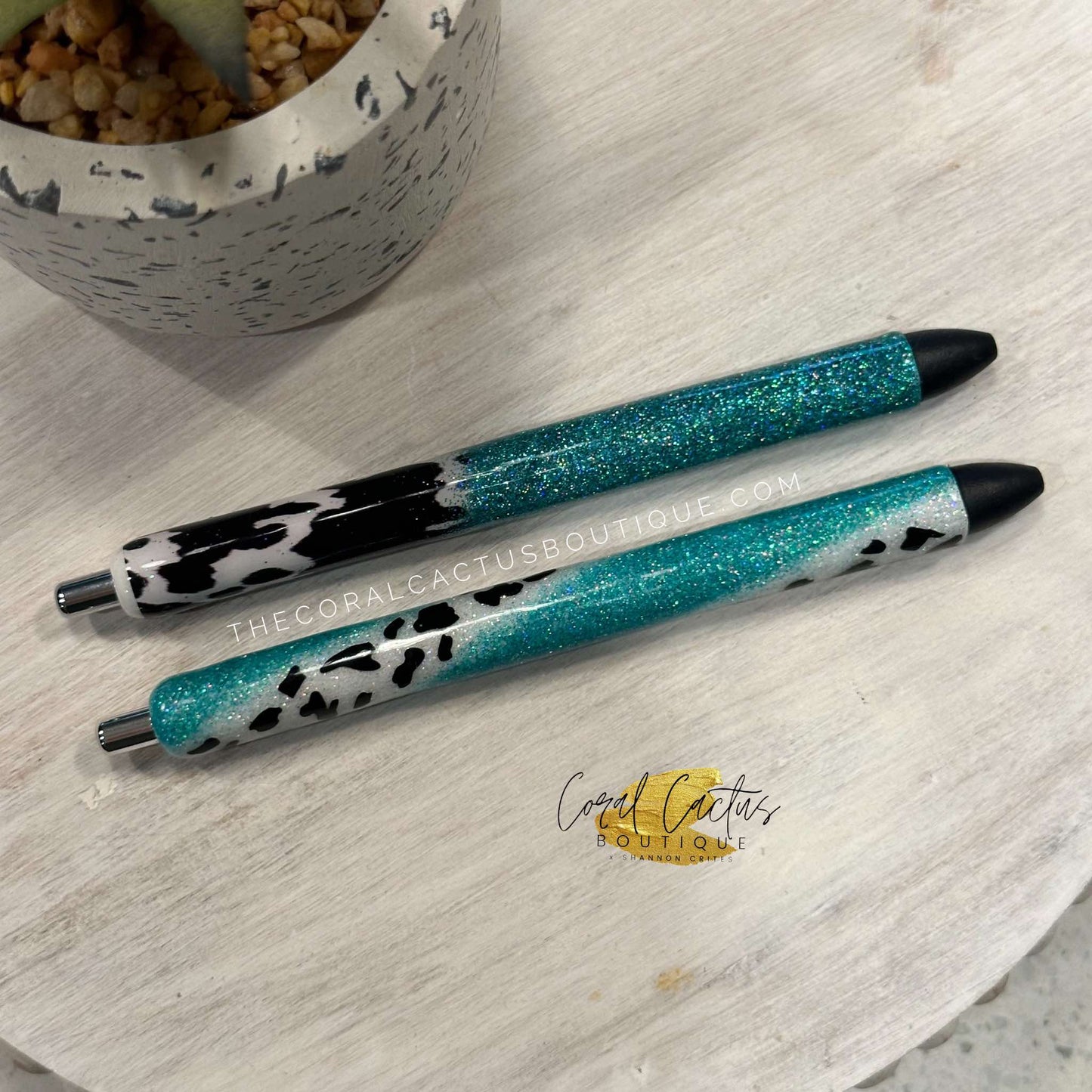 Custom Pen - Cow Print