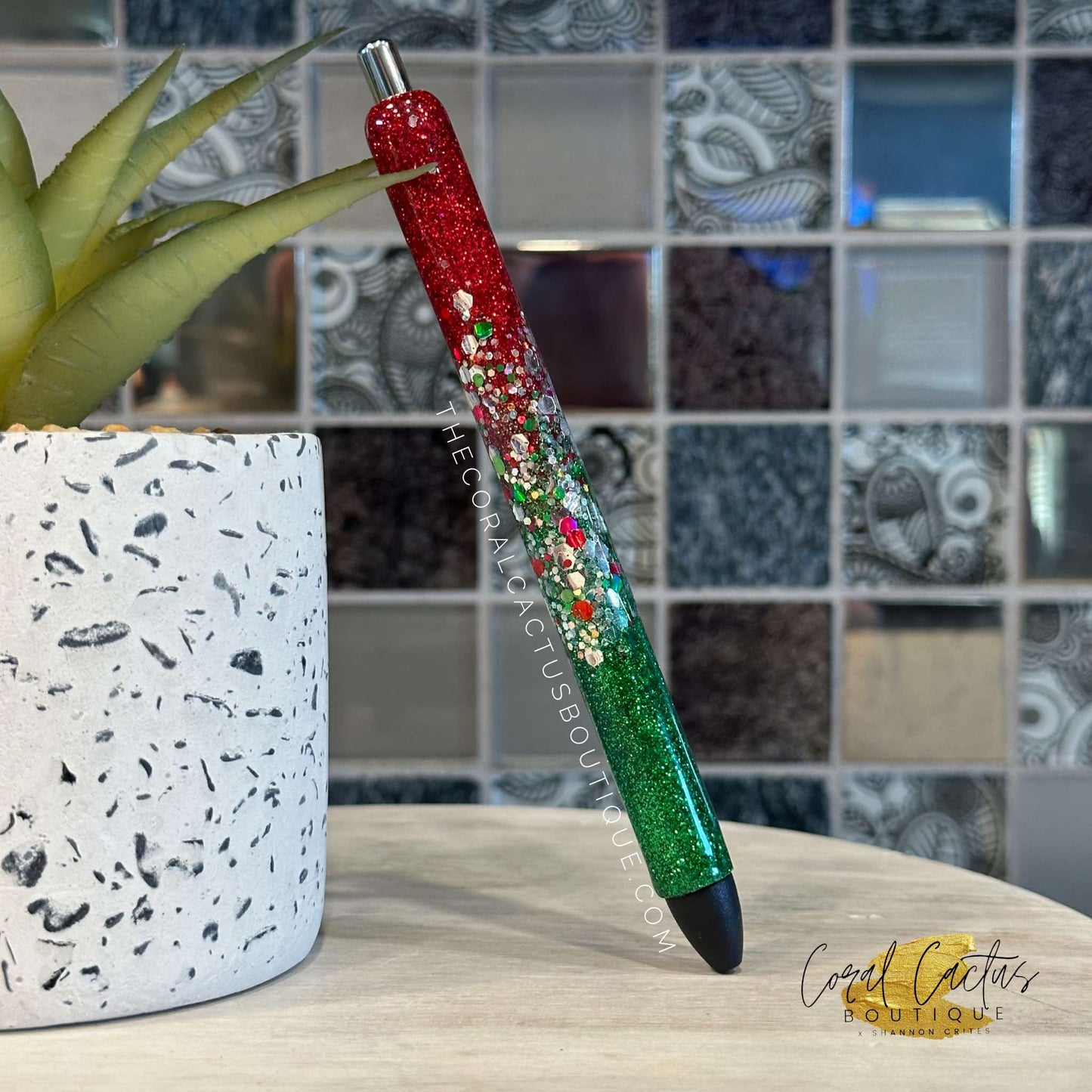 Custom Pen - Christmas Red & Green