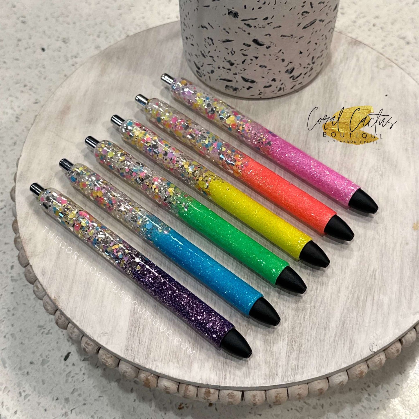 Custom Pen - Multicolor Chunky Glitter