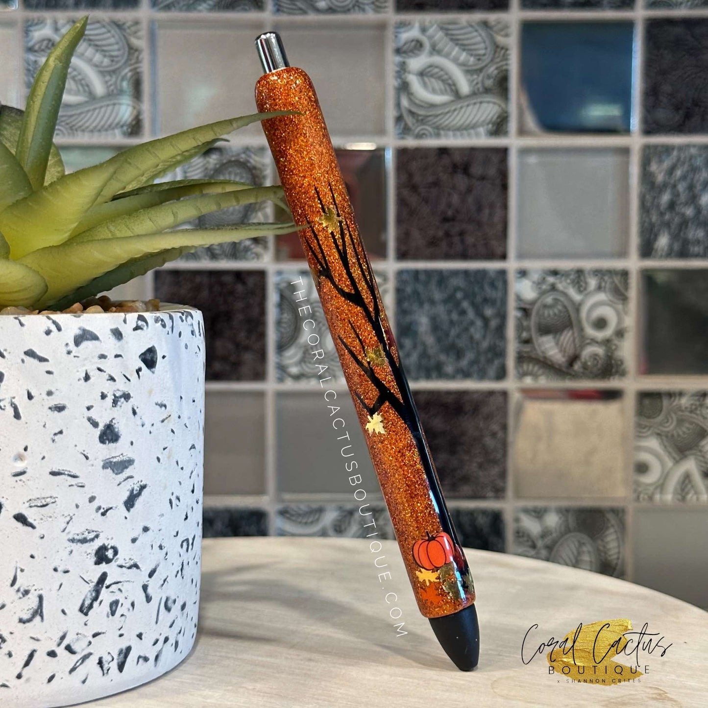 Custom Pen - Falling Leaves Tree