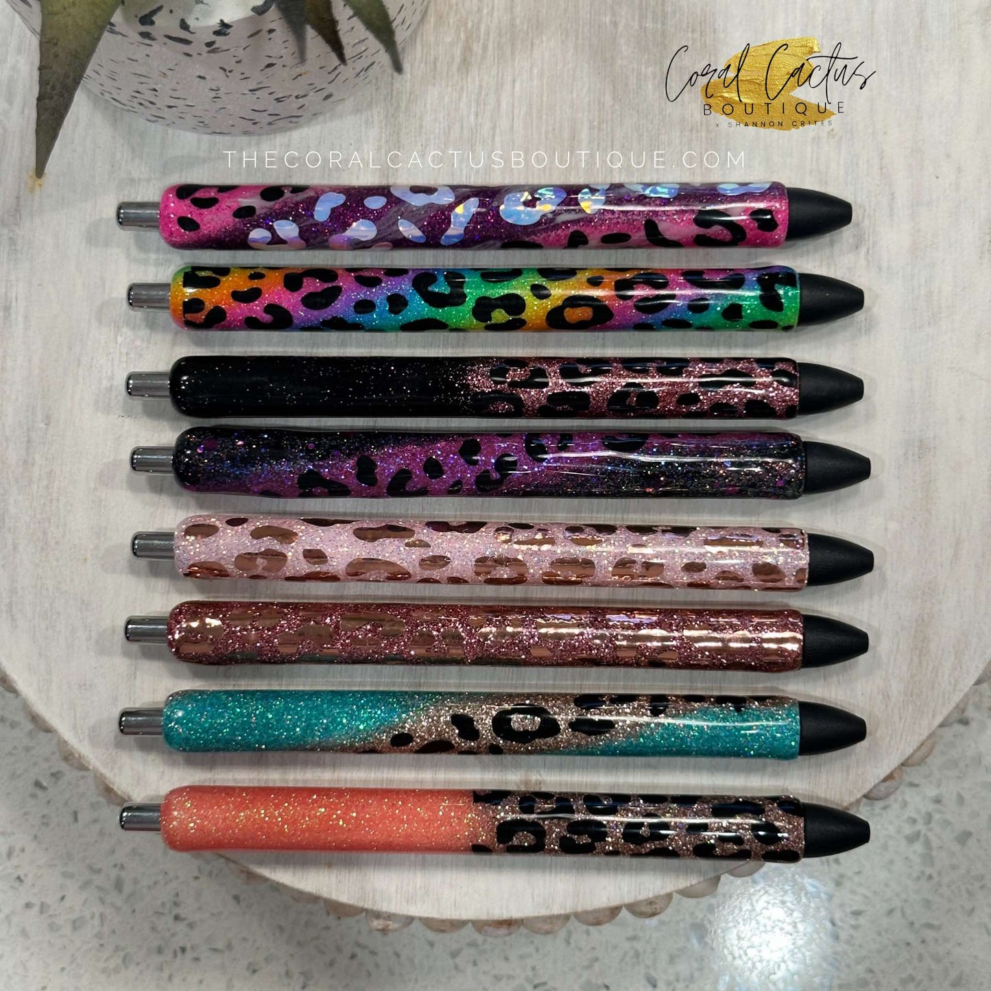 Custom Pen - Rose Gold Leopard