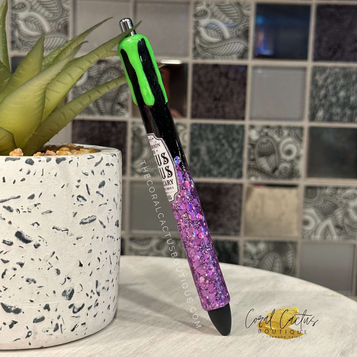 Custom Pen - Purple HP Drip