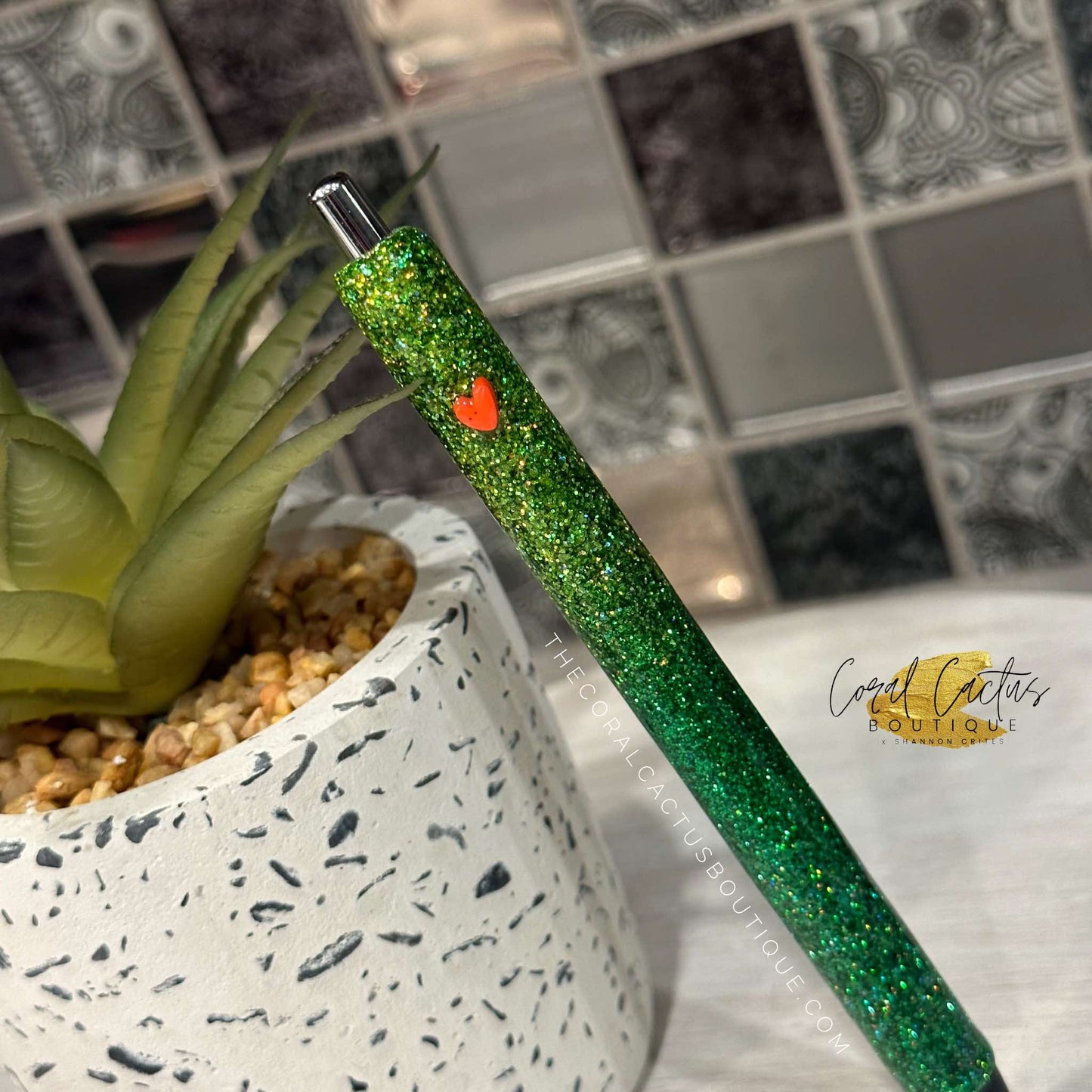 Custom Pen - Christmas Mr Mean Heart