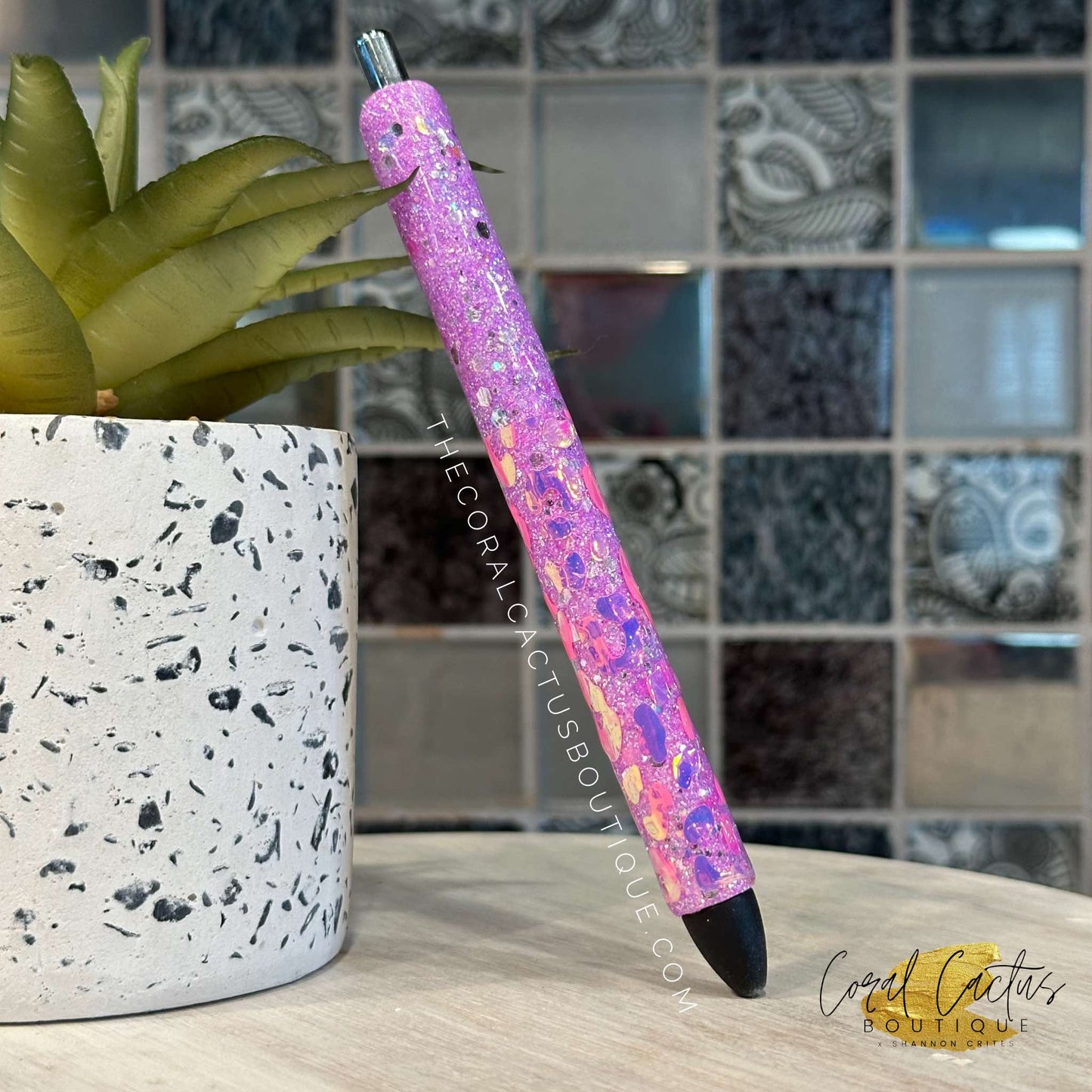 Custom Pen - Holographic Leopard