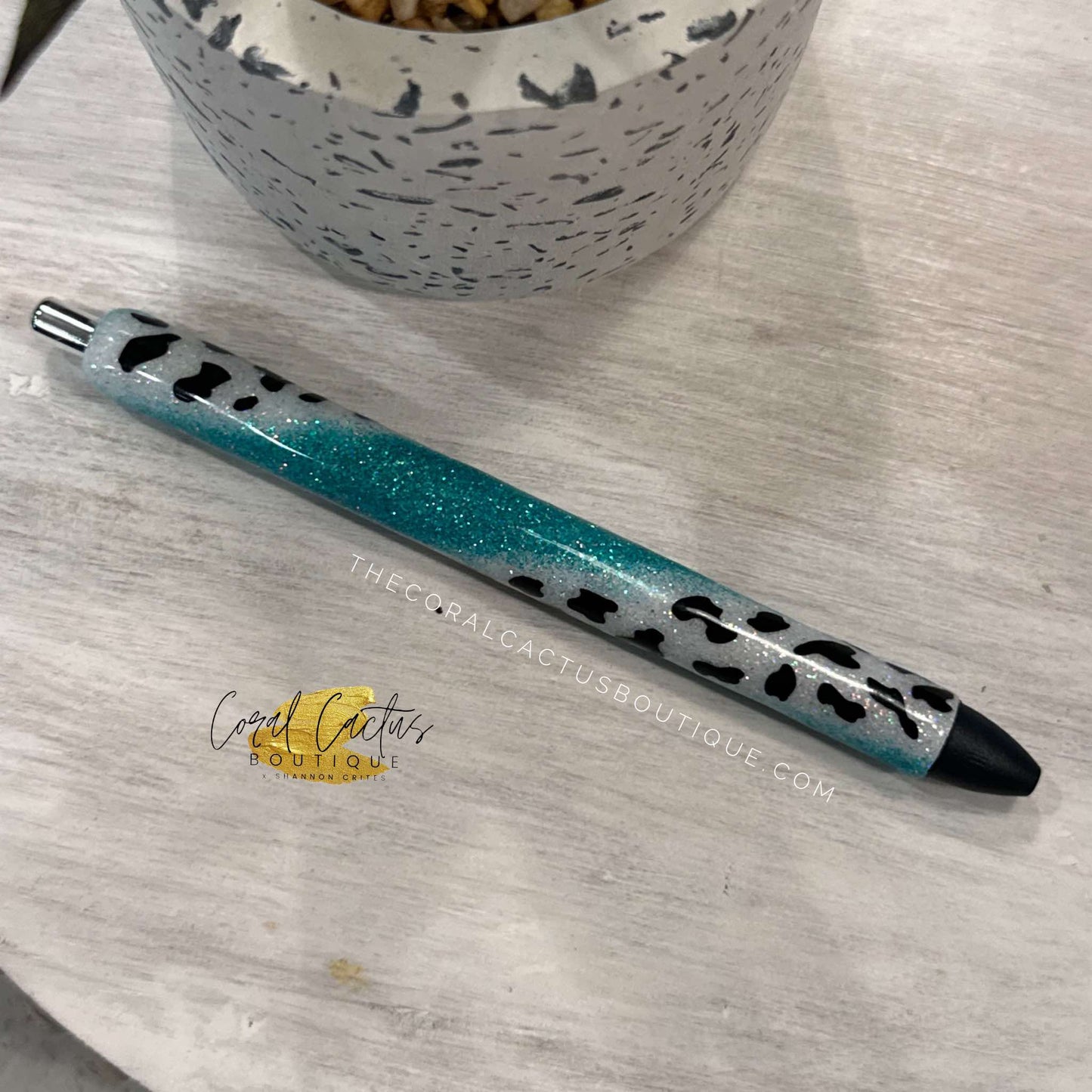 Custom Pen - Cow Print