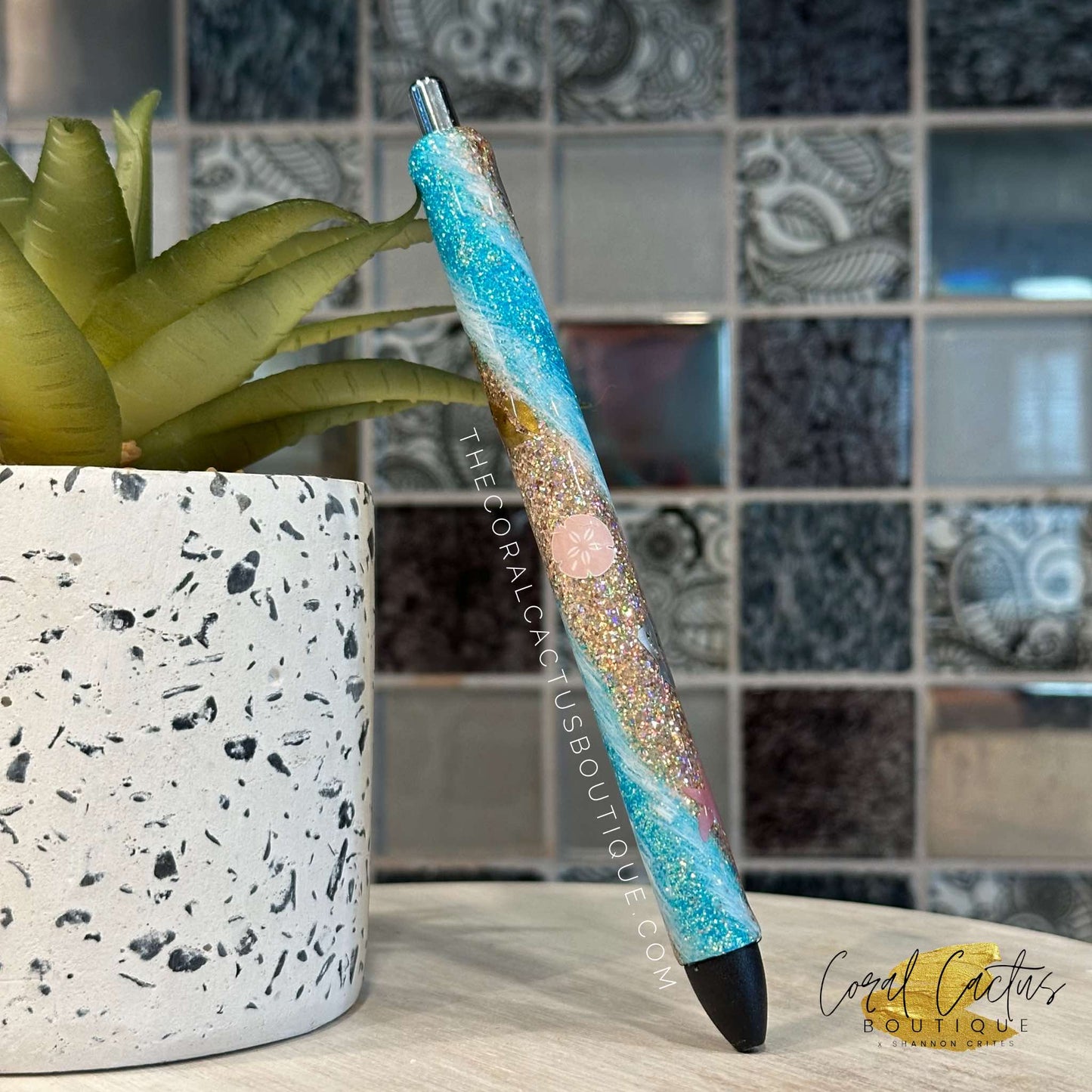 Custom Pen - Seashell Swirl