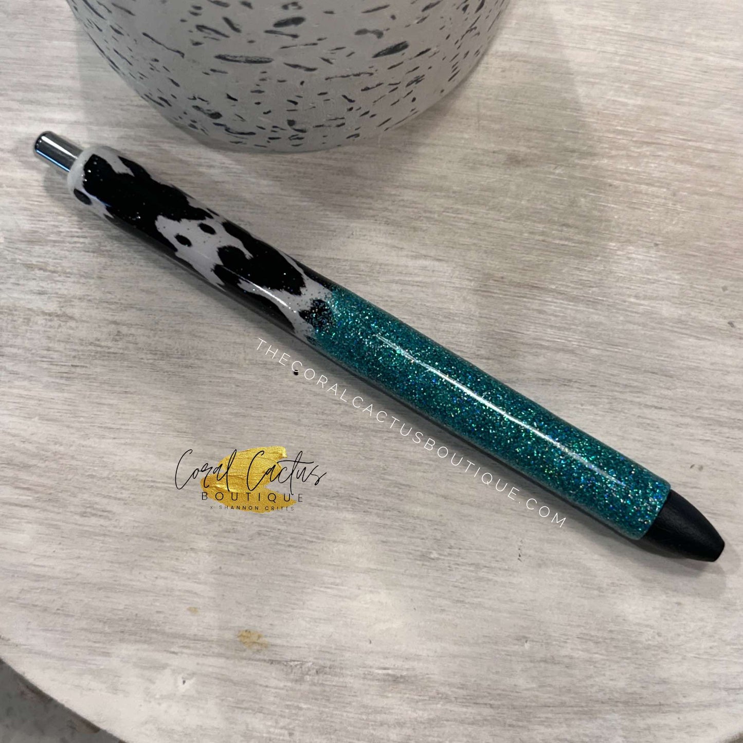 Custom Pen - Cow Print
