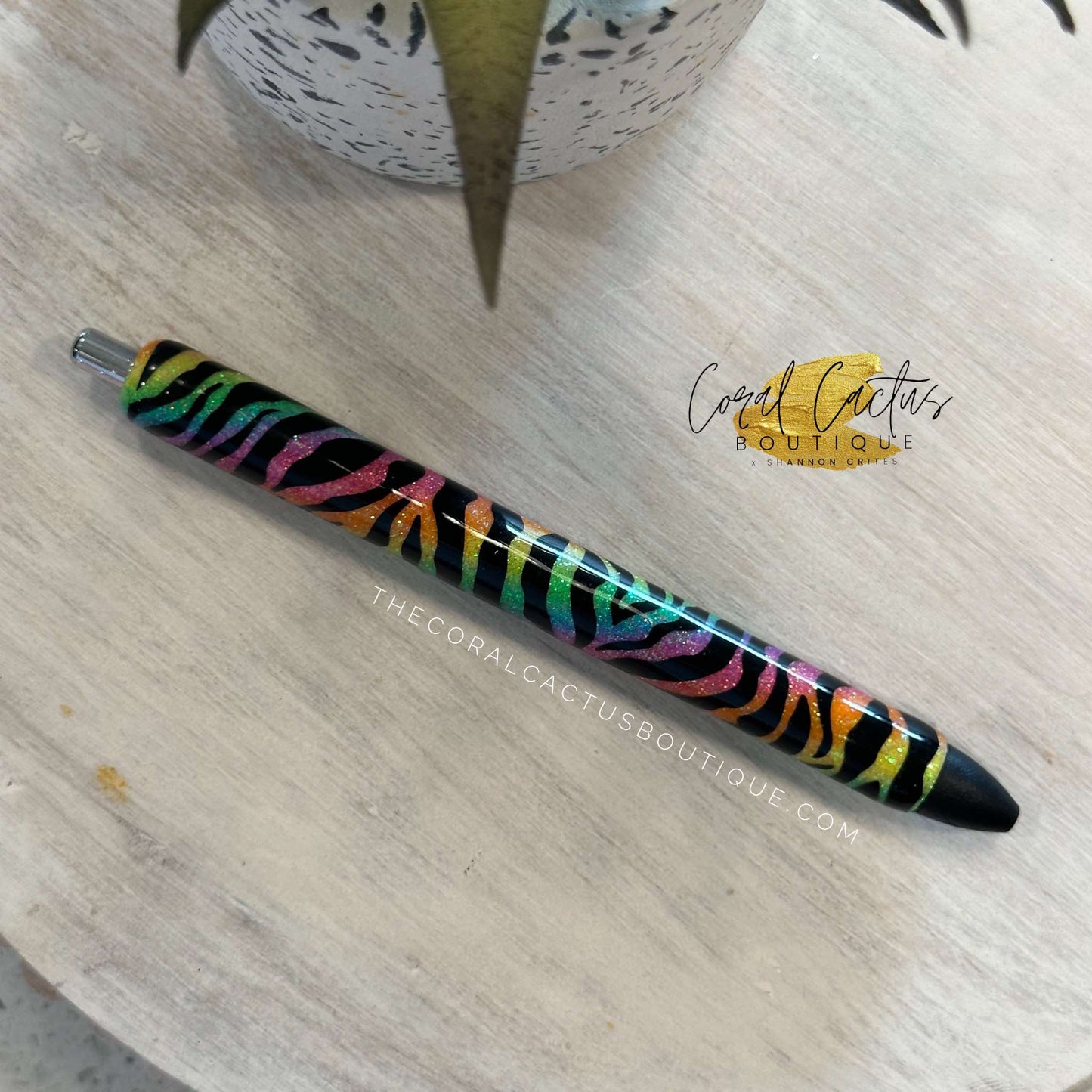 Custom Pen - Colorful Zebra