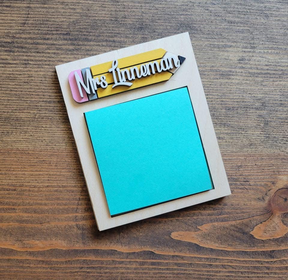 Personalized Sticky Note Holder