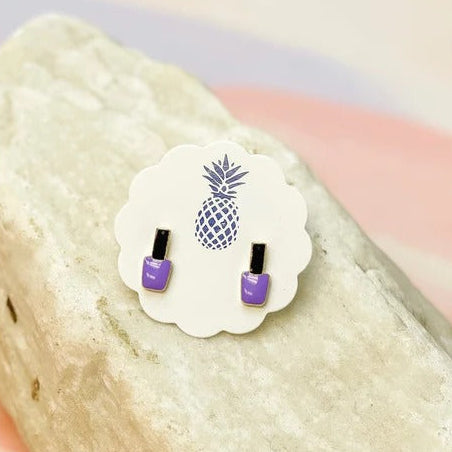 Nail Polish Stud Earrings