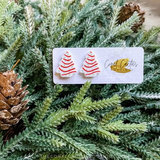 Christmas Tree Cakes Acrylic Stud Earrings