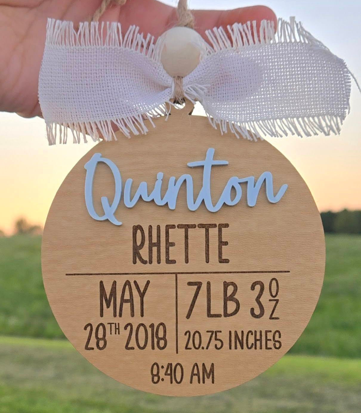 Birth Stat Ornament/Tag