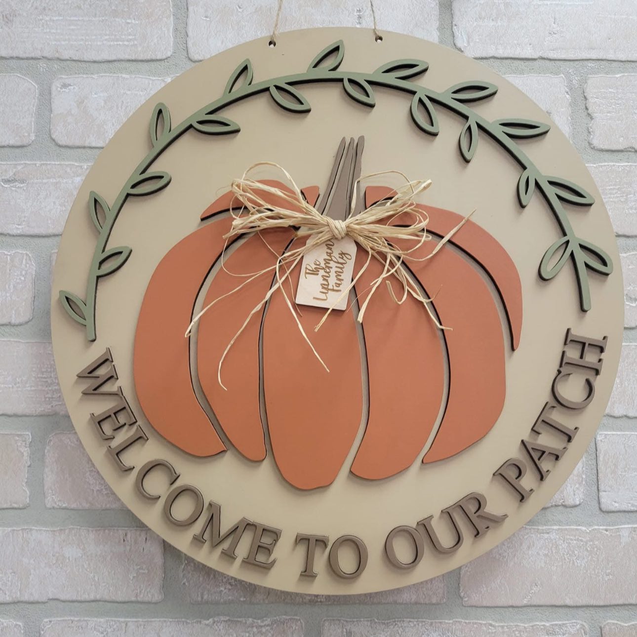 Custom Pumpkin Door Sign