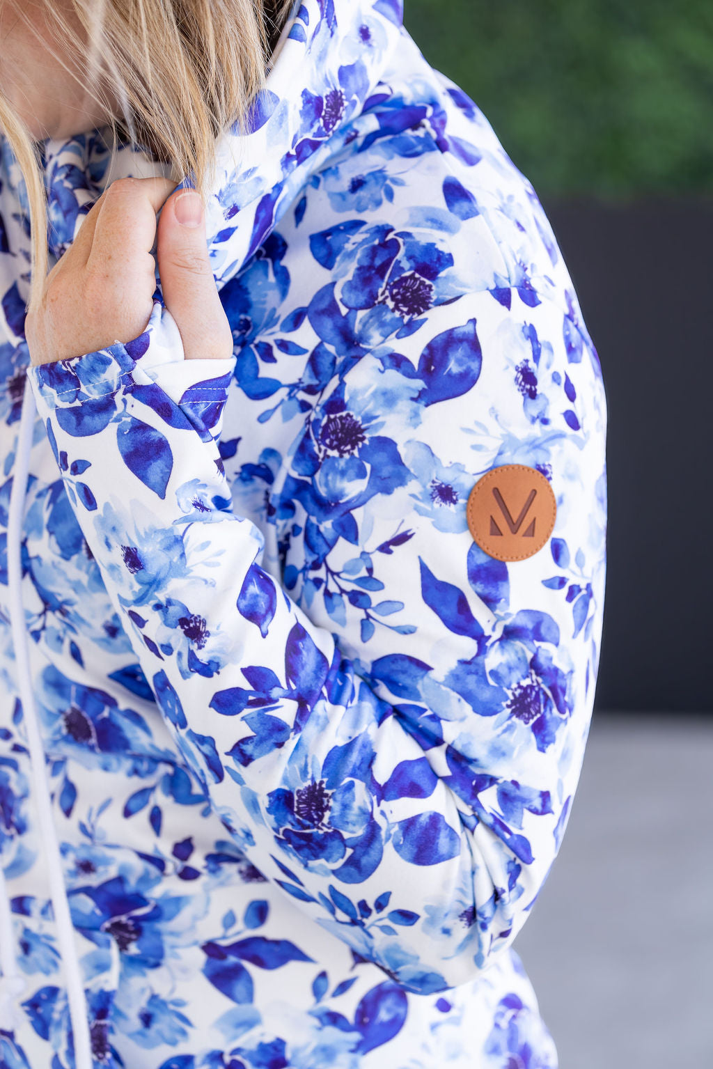 IN STOCK Soft Funnel Neck - Sapphire Floral