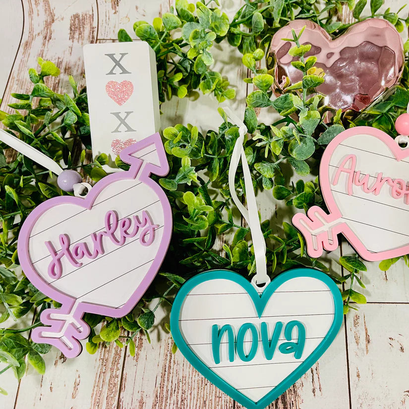 Valentine's Custom Heart Tags