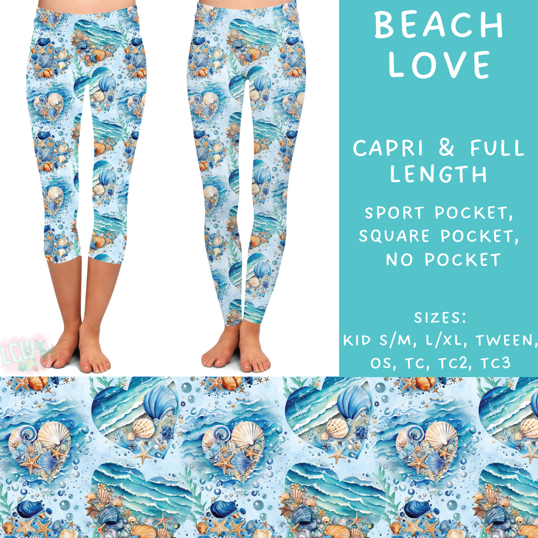 Ready To Ship - Beach Love Full Length Leggings