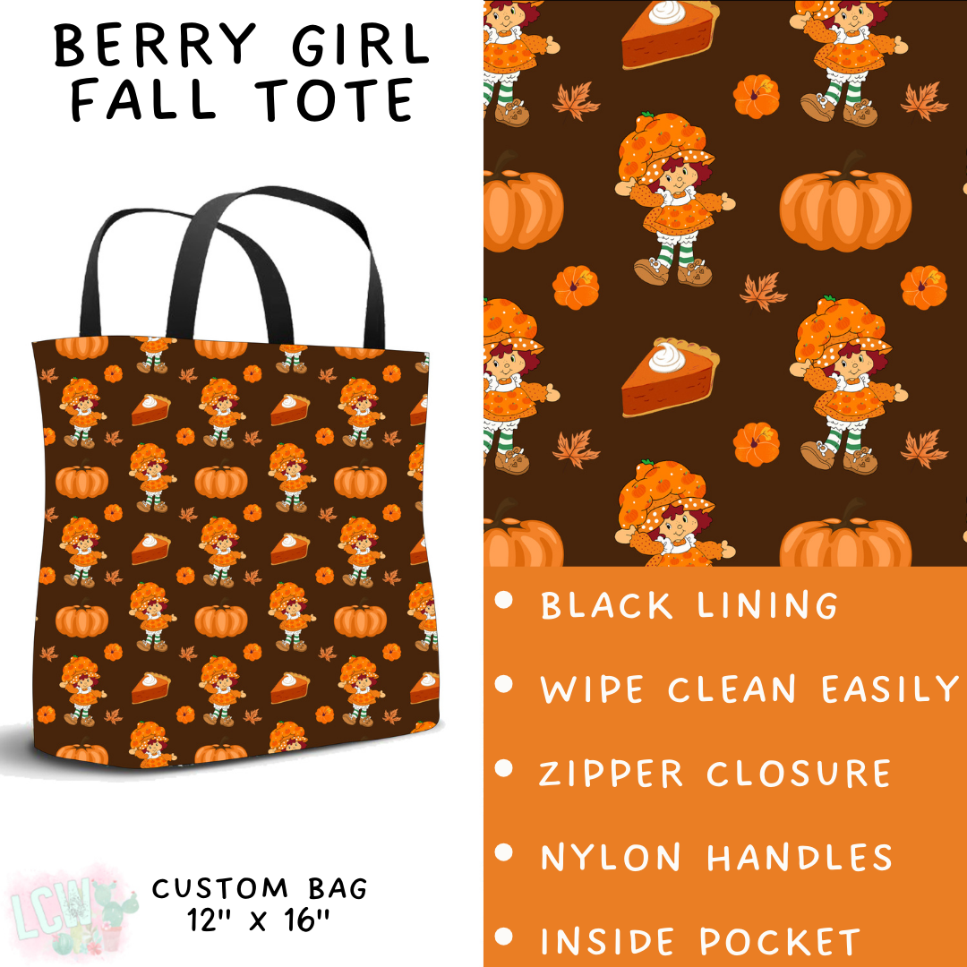 Batch #409 - Character Fall 2 - Closes 9/8 - ETA late October - Berry Girl Fall Tote