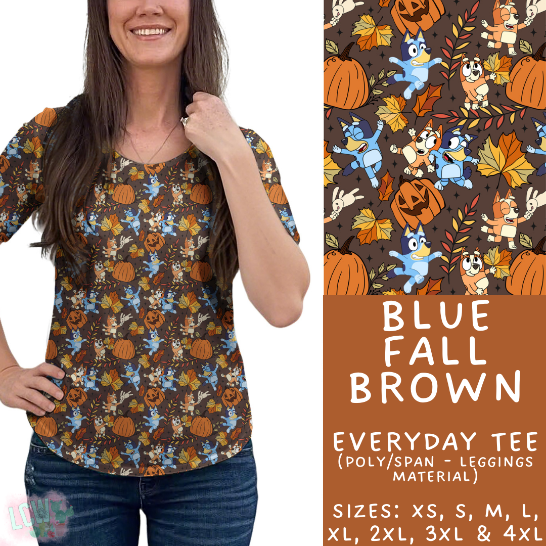 Batch #409 - Character Fall 2 - Closes 9/8 - ETA late October - Blue Fall Brown Everyday Tee