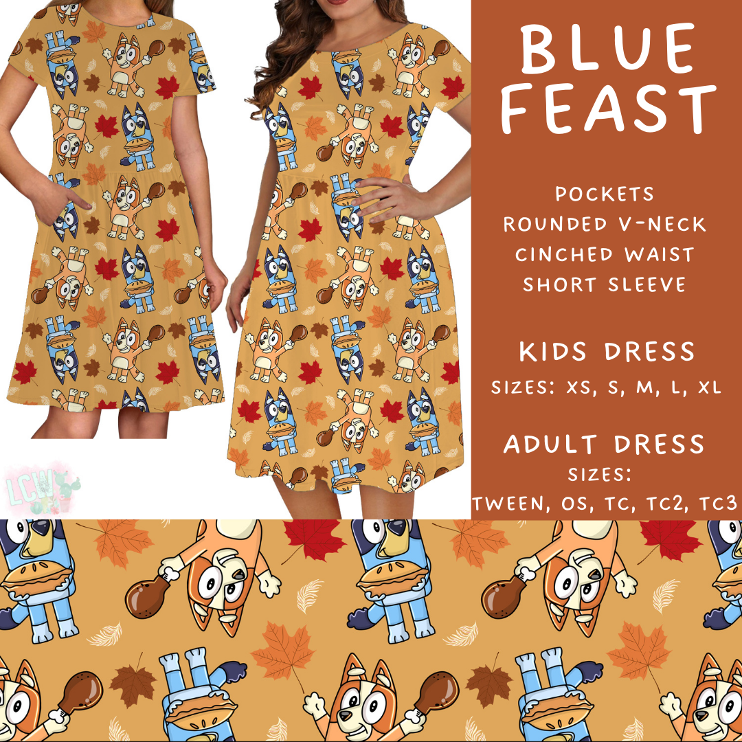 Batch #409 - Character Fall 2 - Closes 9/8 - ETA late October - Blue Feast Womens & Girls Dresses