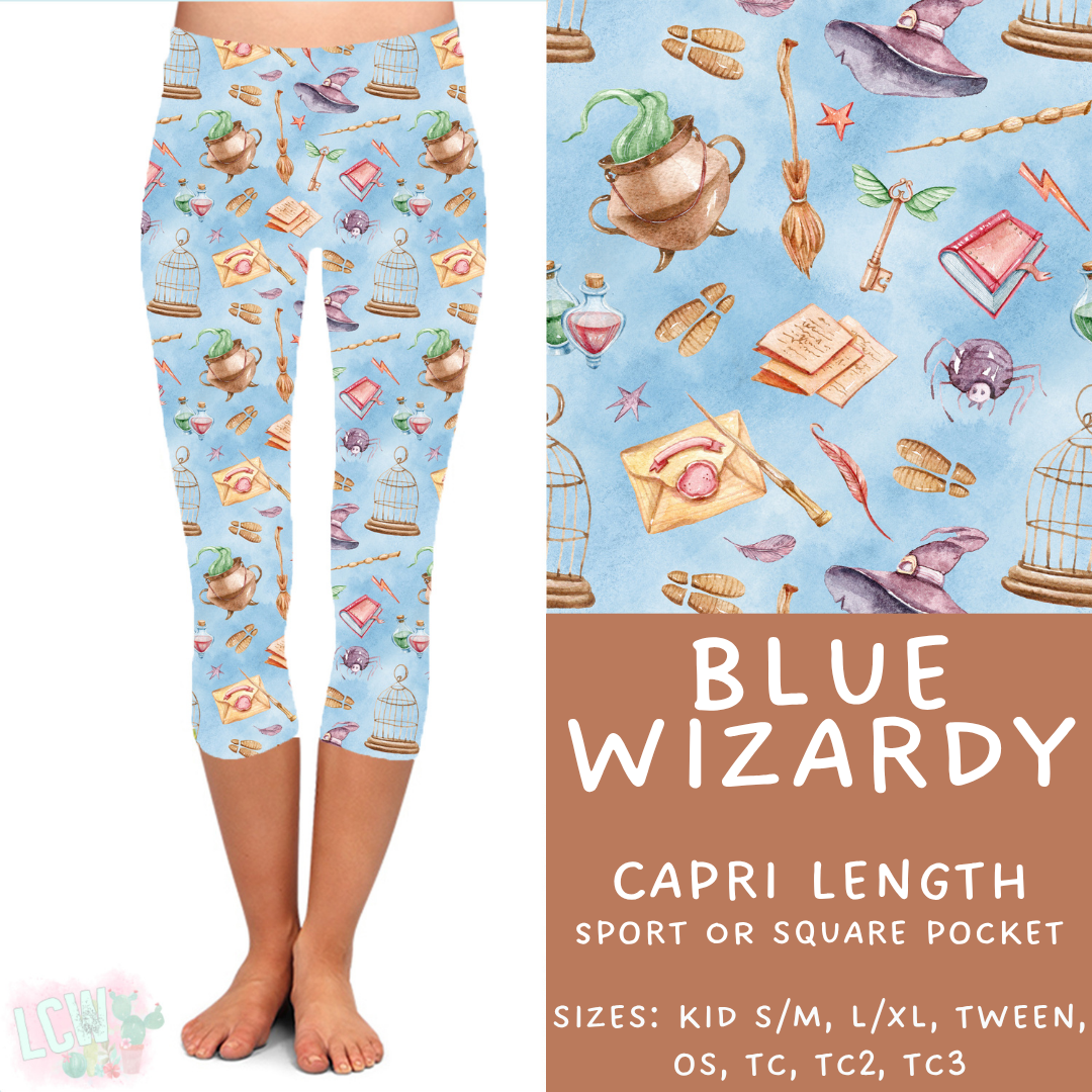 Batch #370 - Fun Run 12 - Closes 7/8 - ETA early Sept - Blue Wizardy Capri Length Leggings