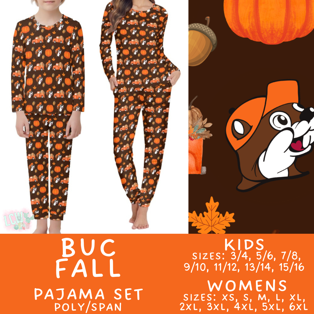 Batch #406 - Fall Family Pajamas - Closes 9/3 - ETA mid/late October - Buc Fall Women's & Kid's Pajama Set