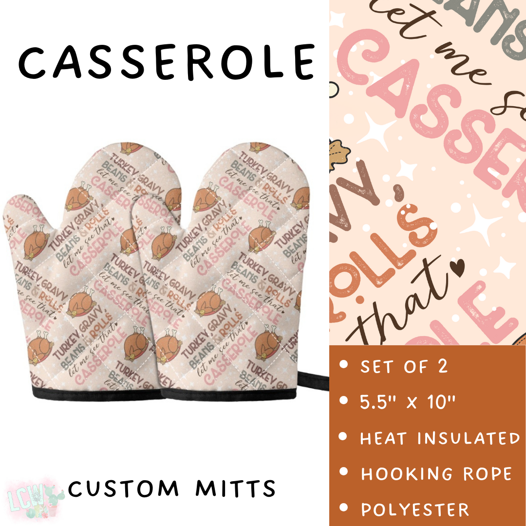 Batch #405 - Oh My Gourd, Let's Bake! - Closes 9/1 - ETA mid/late October - Casserole Oven Mitts