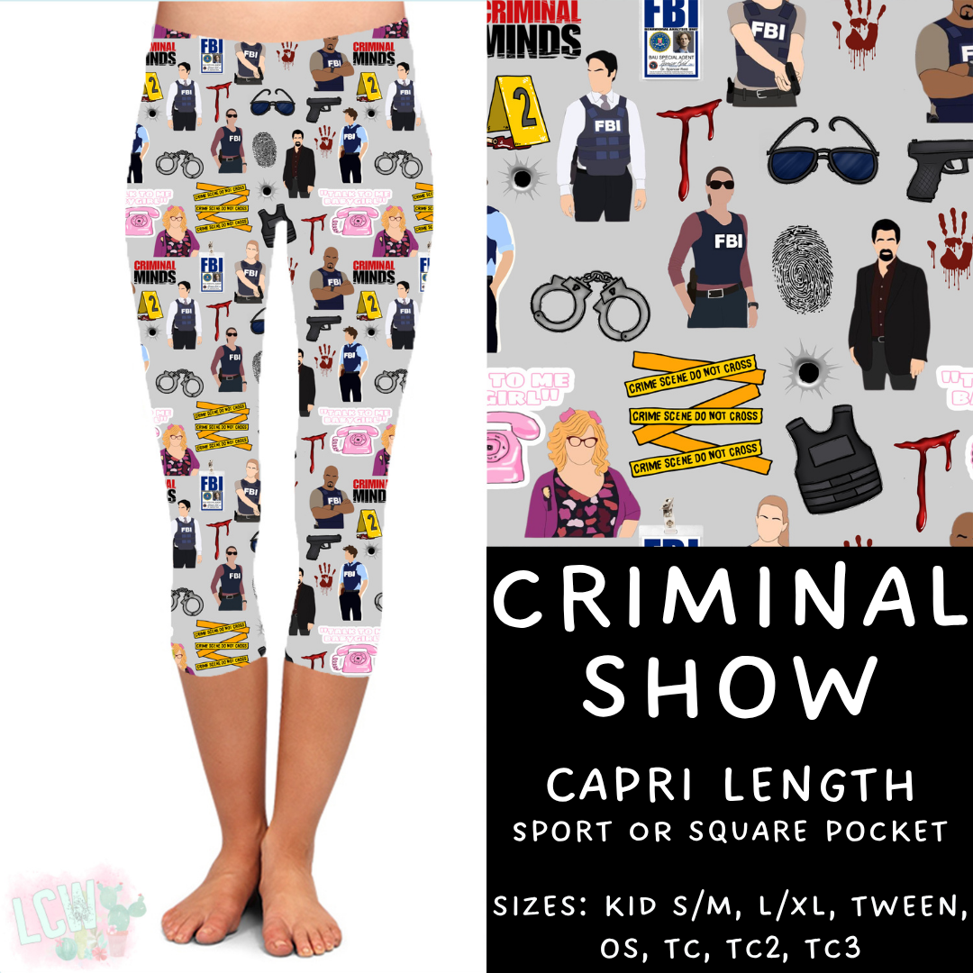Batch #370 - Fun Run 12 - Closes 7/8 - ETA early Sept - Criminal Show Capri Length Leggings