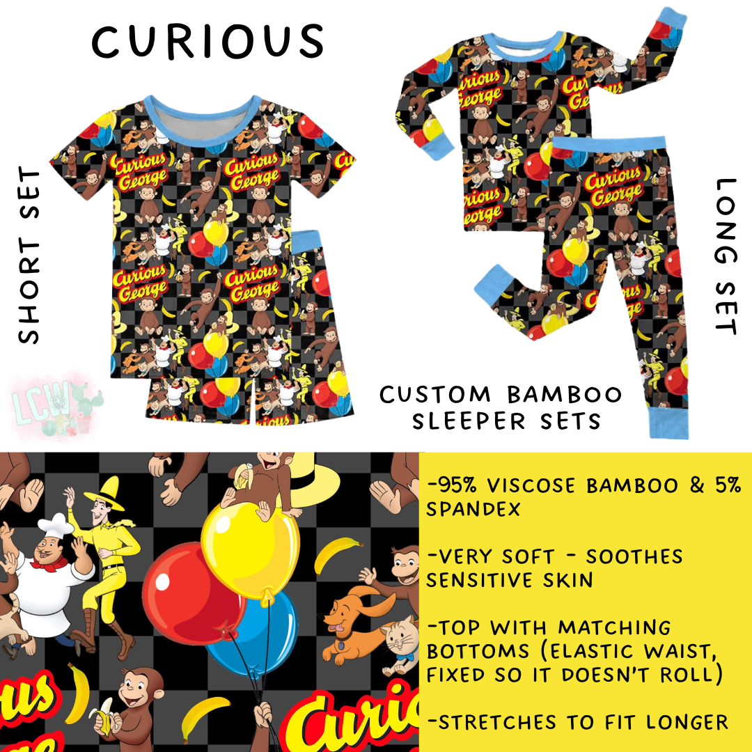 Ready To Ship - Curious Bamboo Short Sleeper Set - 2T
