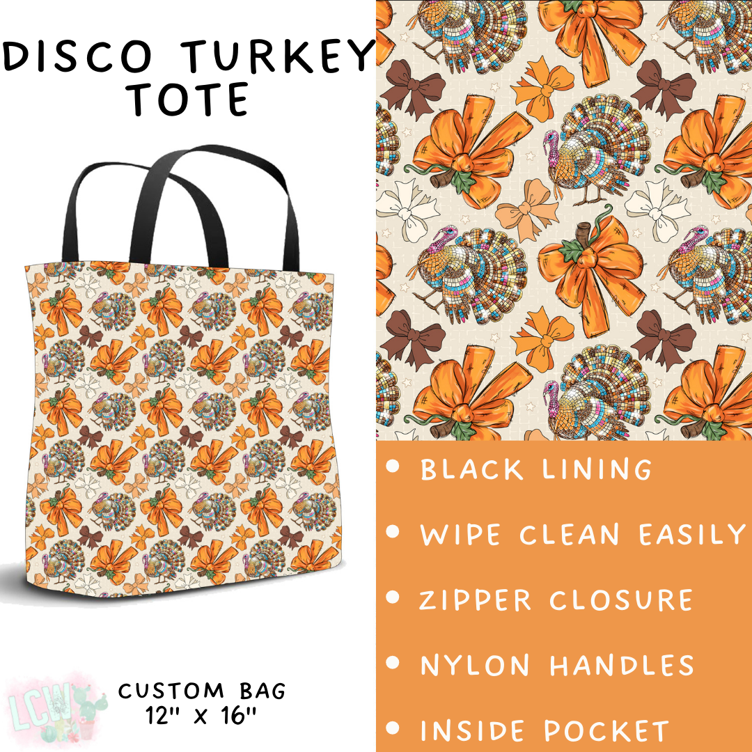 Batch #407 - Fall Fun 2 - Closes 9/4 - ETA mid/late October - Disco Turkey Tote