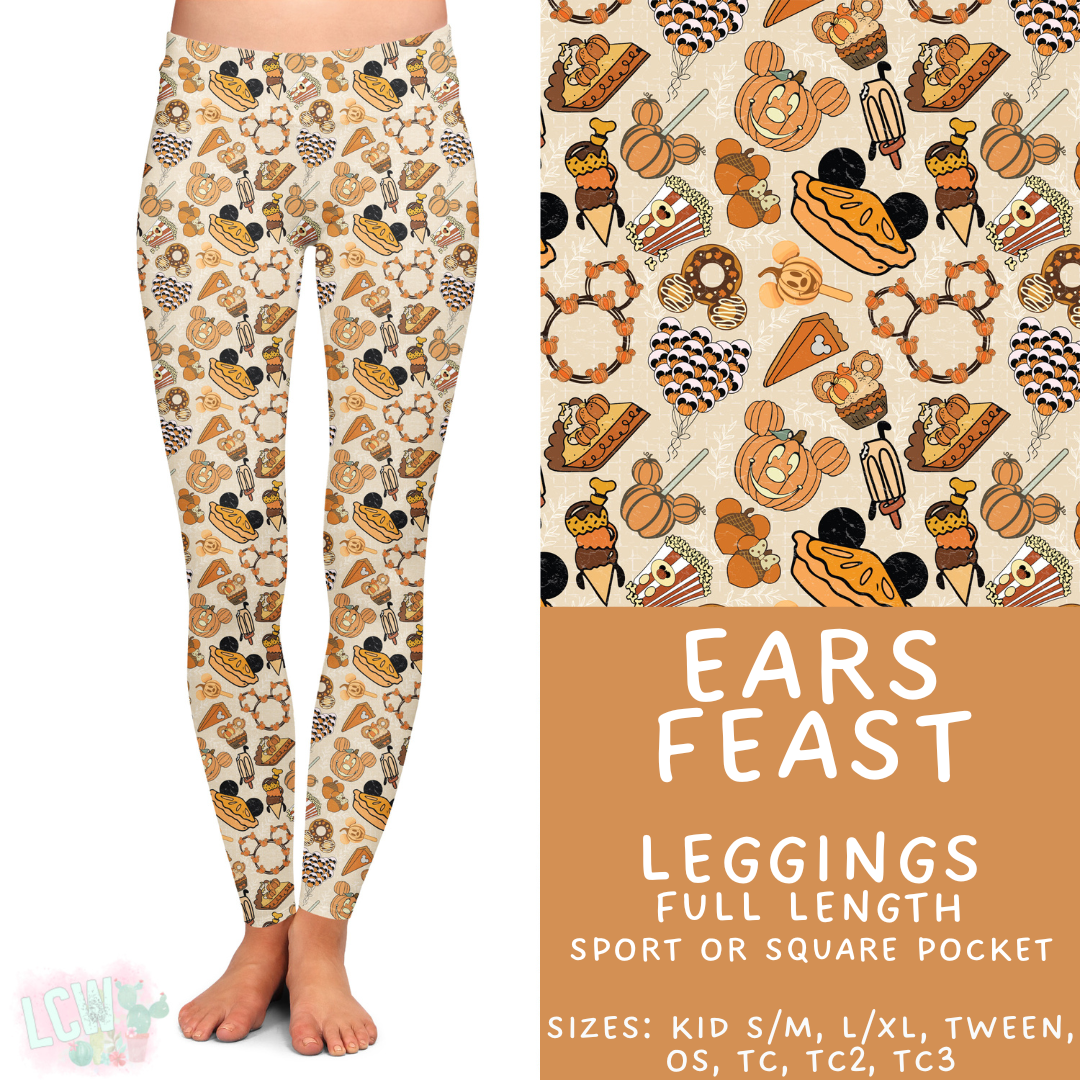 Batch #404 - Magical Fall 2 - Closes 8/29 - ETA mid/late October - Ears Feast Full Length Leggings