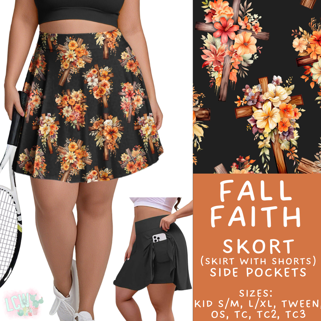 Batch #407 - Fall Fun 2 - Closes 9/4 - ETA mid/late October - Fall Faith Skort