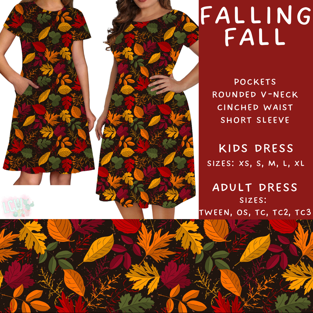 Batch #403 - Hello Fall 2 - Closes 8/28 - ETA mid October - Falling Fall Womens & Girls Dresses