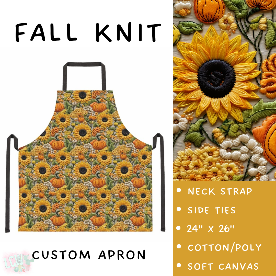 Batch #405 - Oh My Gourd, Let's Bake! - Closes 9/1 - ETA mid/late October - Fall Knit Apron