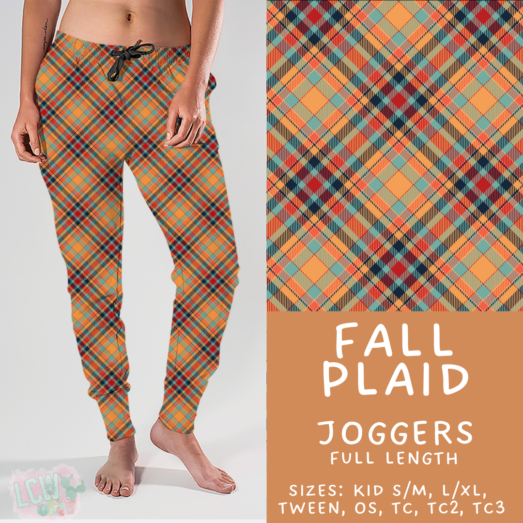 Batch #407 - Fall Fun 2 - Closes 9/4 - ETA mid/late October - Fall Plaid Joggers