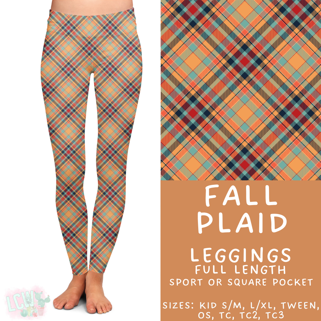 Batch #407 - Fall Fun 2 - Closes 9/4 - ETA mid/late October - Fall Plaid Full Length Leggings
