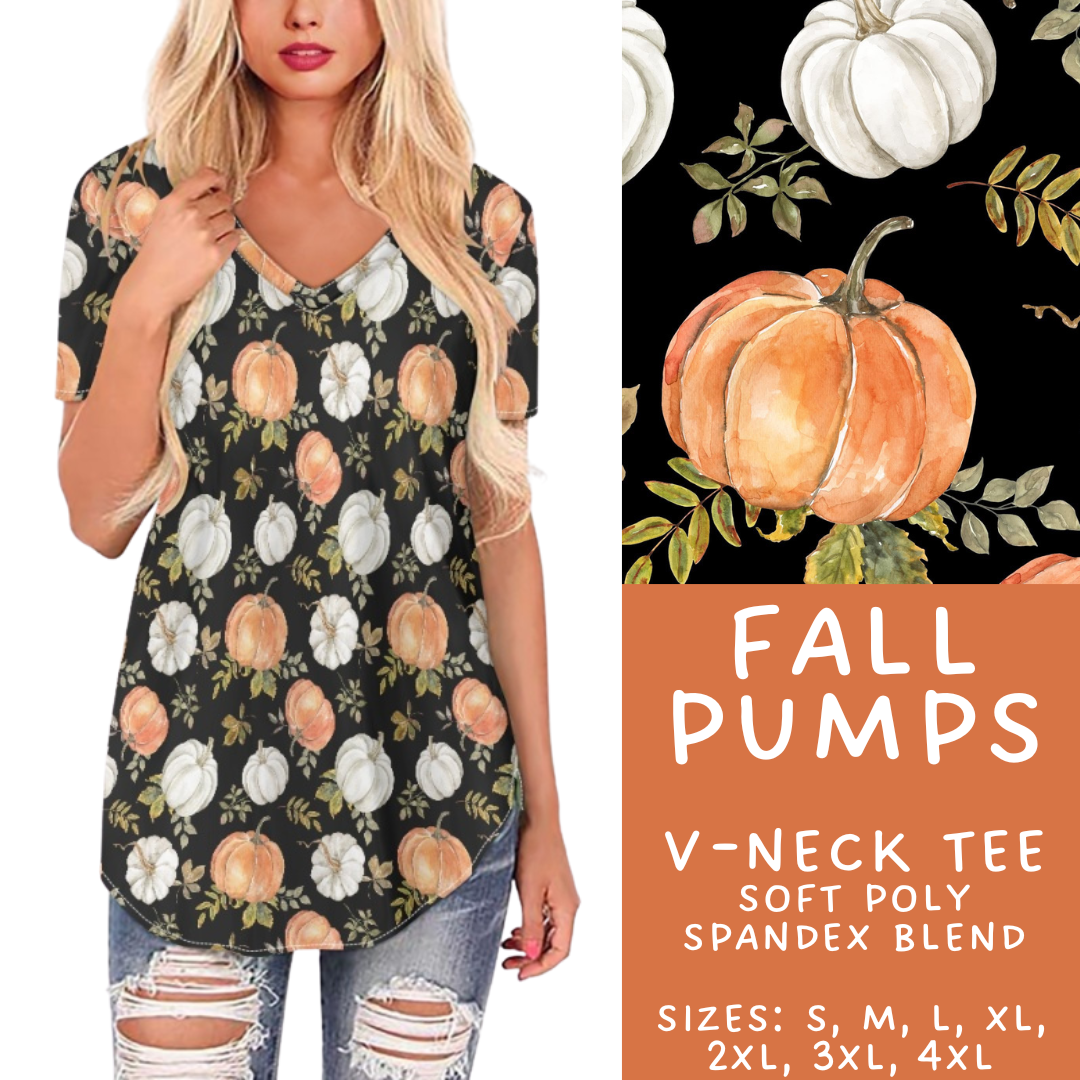 Batch #407 - Fall Fun 2 - Closes 9/4 - ETA mid/late October - Fall Pumps V-Neck Tee