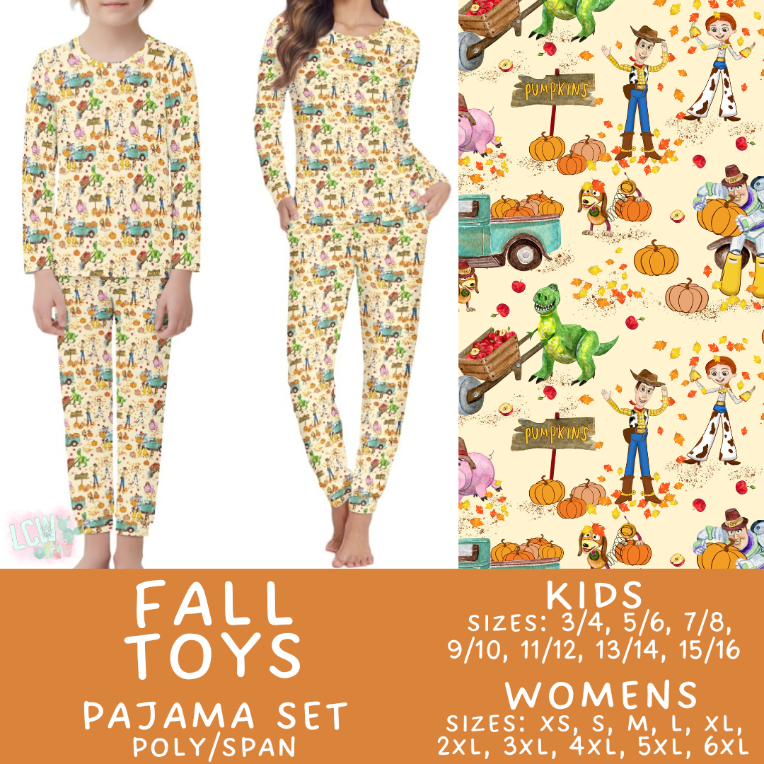 Batch #406 - Fall Family Pajamas - Closes 9/3 - ETA mid/late October - Fall Toys Women's & Kid's Pajama Set