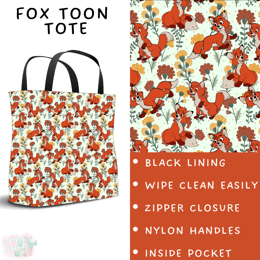 Batch #461 - October Request Run - Closes 12/9 - ETA late Jan - Fox Toon Tote