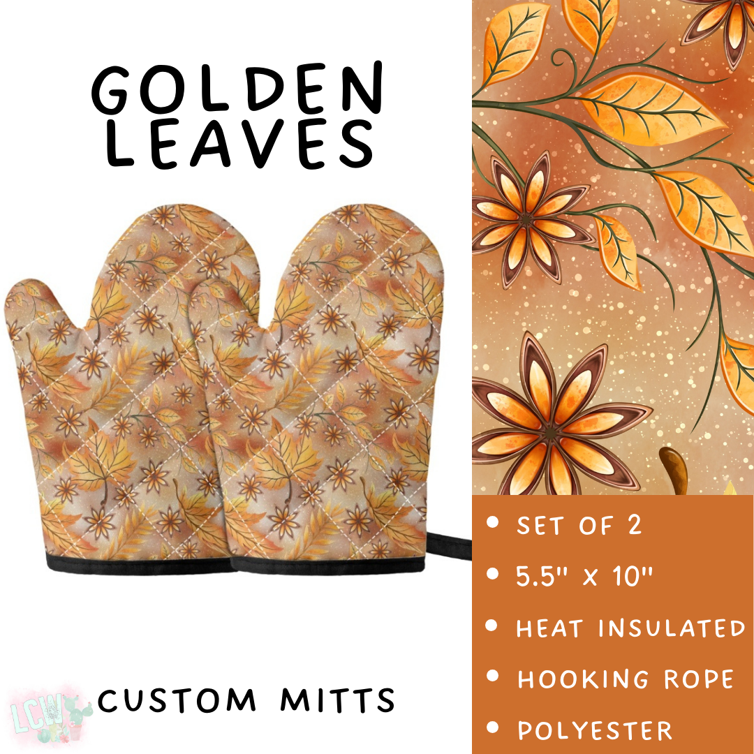 Batch #405 - Oh My Gourd, Let's Bake! - Closes 9/1 - ETA mid/late October - Golden Leaves Oven Mitts