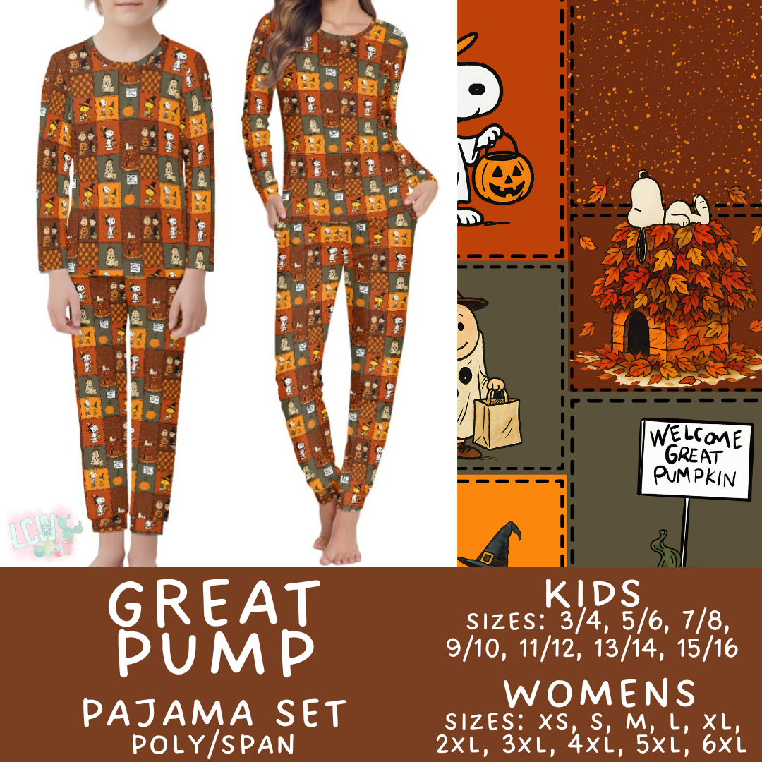 Batch #406 - Fall Family Pajamas - Closes 9/3 - ETA mid/late October - Great Pump Women's & Kid's Pajama Set