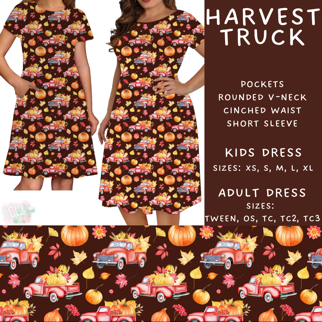 Batch #407 - Fall Fun 2 - Closes 9/4 - ETA mid/late October - Harvest Truck Womens & Girls Dresses
