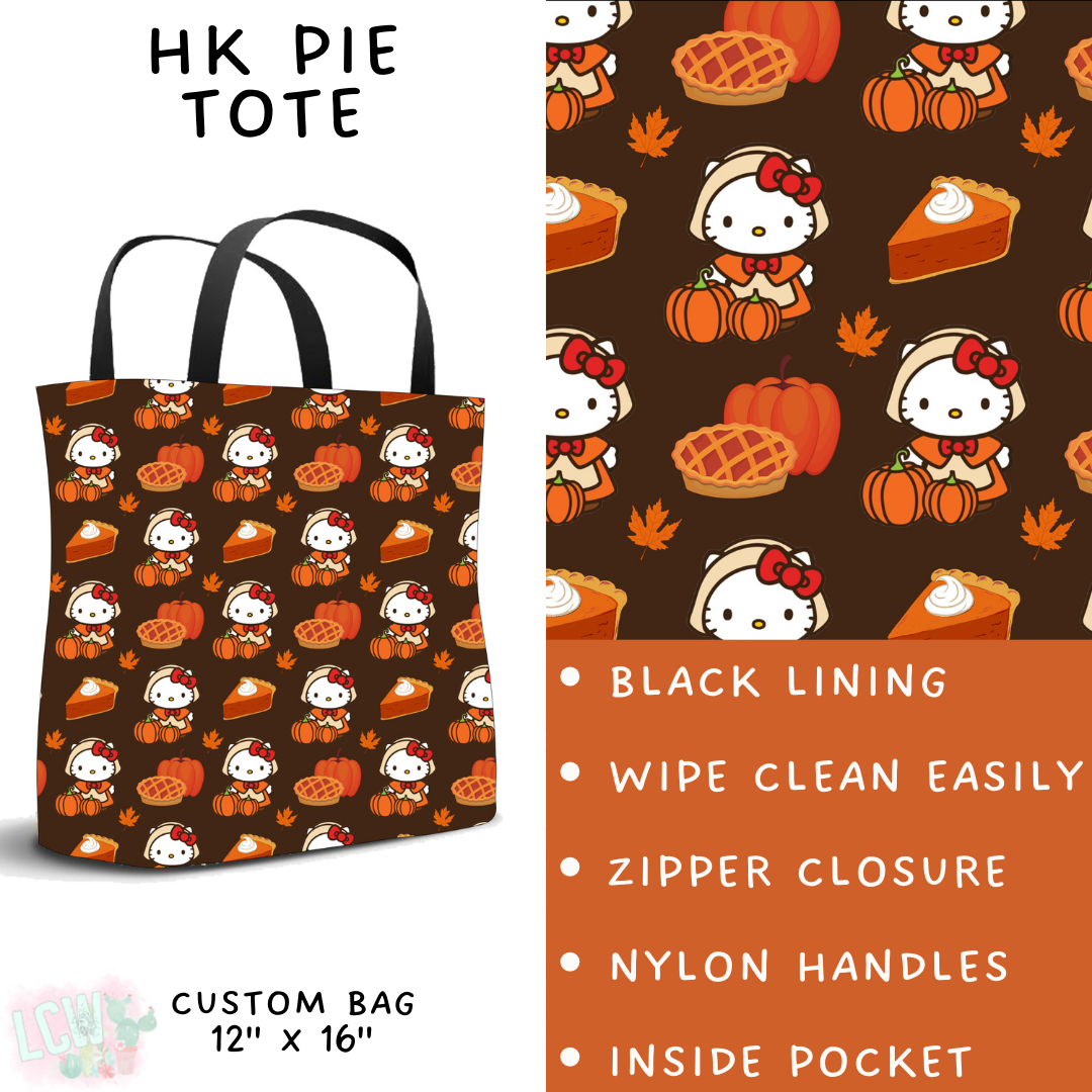 Batch #409 - Character Fall 2 - Closes 9/8 - ETA late October - HK Pie Tote