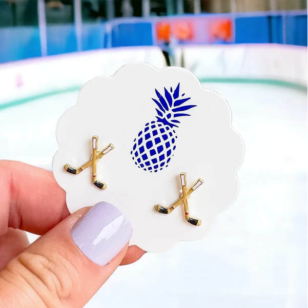 Hockey Stud Earrings